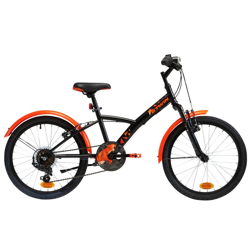 Bicicleta de trekking_20_pouces_decathlon_noir-laranja