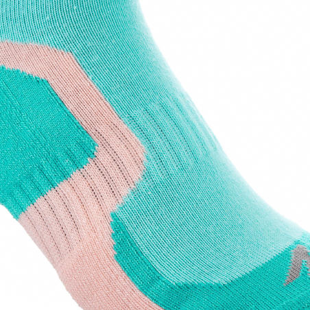 Kids' Mid-Length Walking Socks 2 Pairs - Turquoise