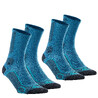 Hiking Socks High-Ankle 2 pairs MH500 - Blue/Grey