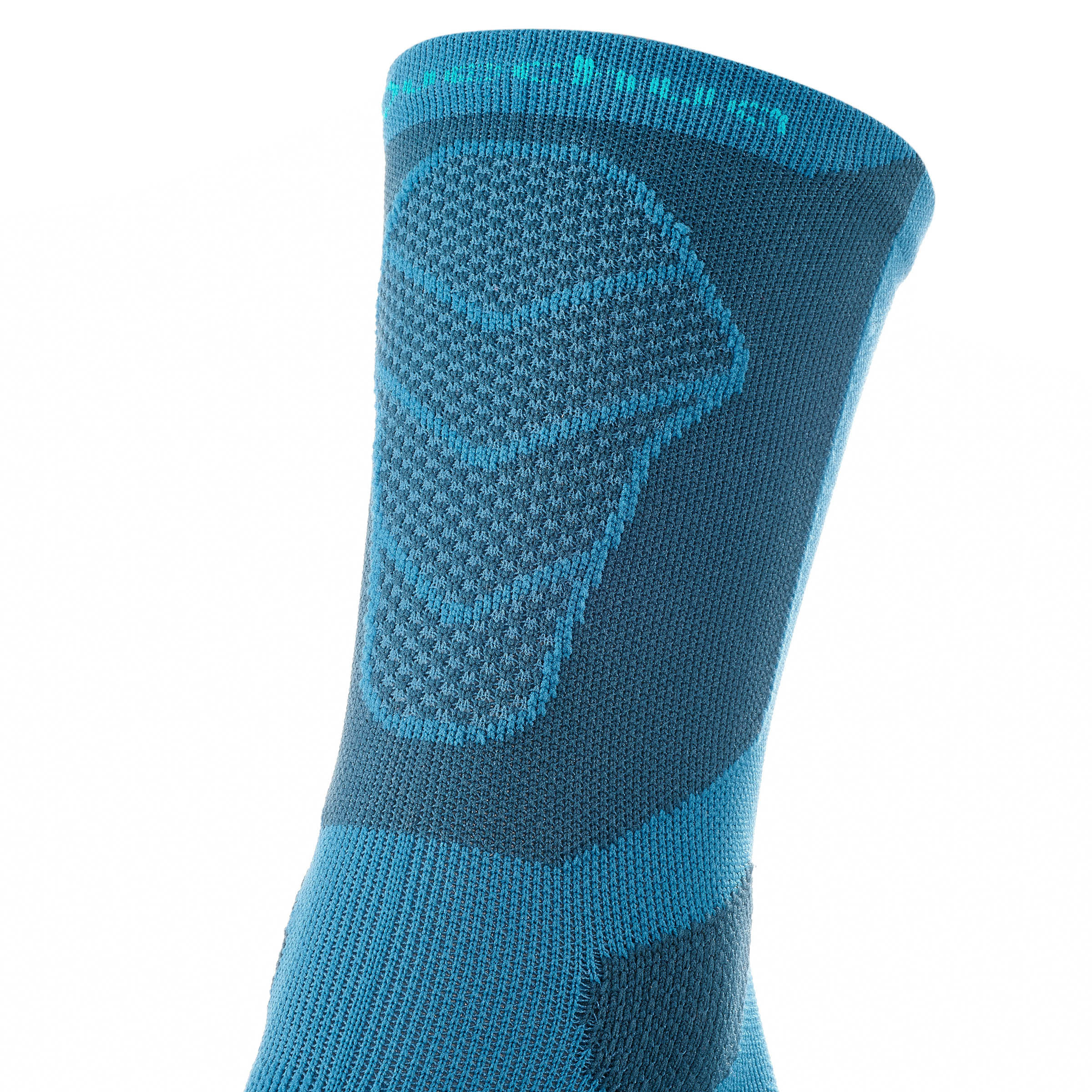 

Hiking Socks High-Ankle 2 pairs MH500 - Blue/Grey -  By QUECHUA | Decathlon