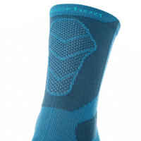 High Mountain Hiking Socks. MH 500 2 Pairs - Blue/Grey