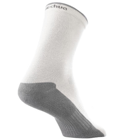 Arpenaz 50 Children’s High Top Hiking Socks 2 pairs - Grey. - Decathlon