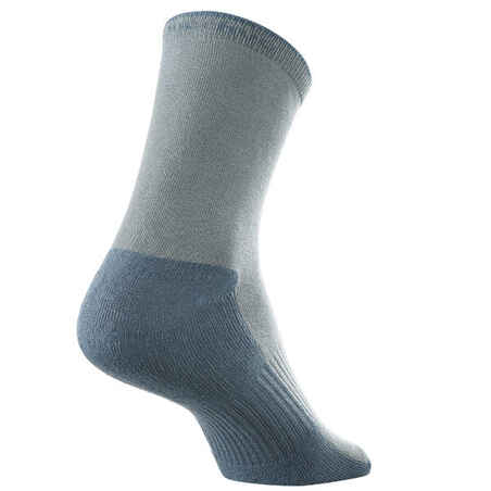 Kids' Hiking High Socks MH100 2-Pack - grey