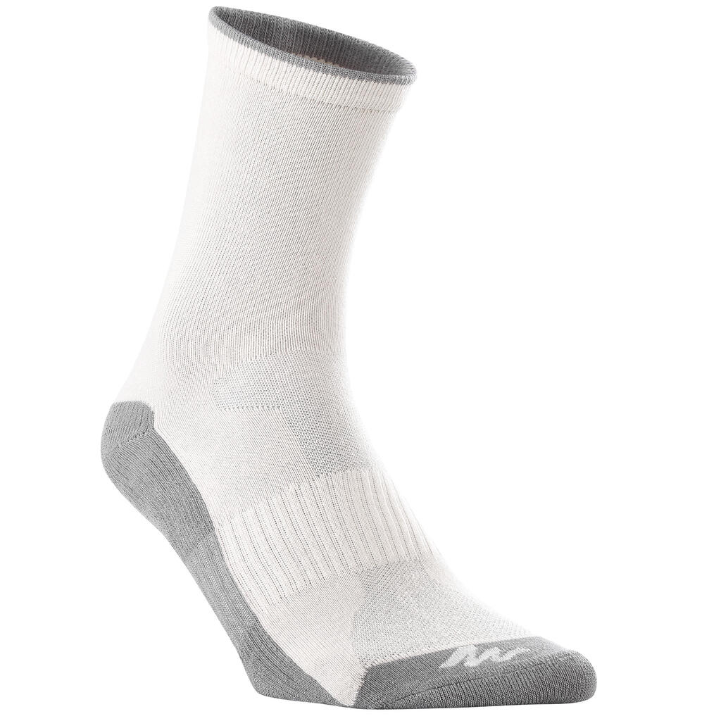 Kids' Hiking High Socks MH100 2-Pack - grey