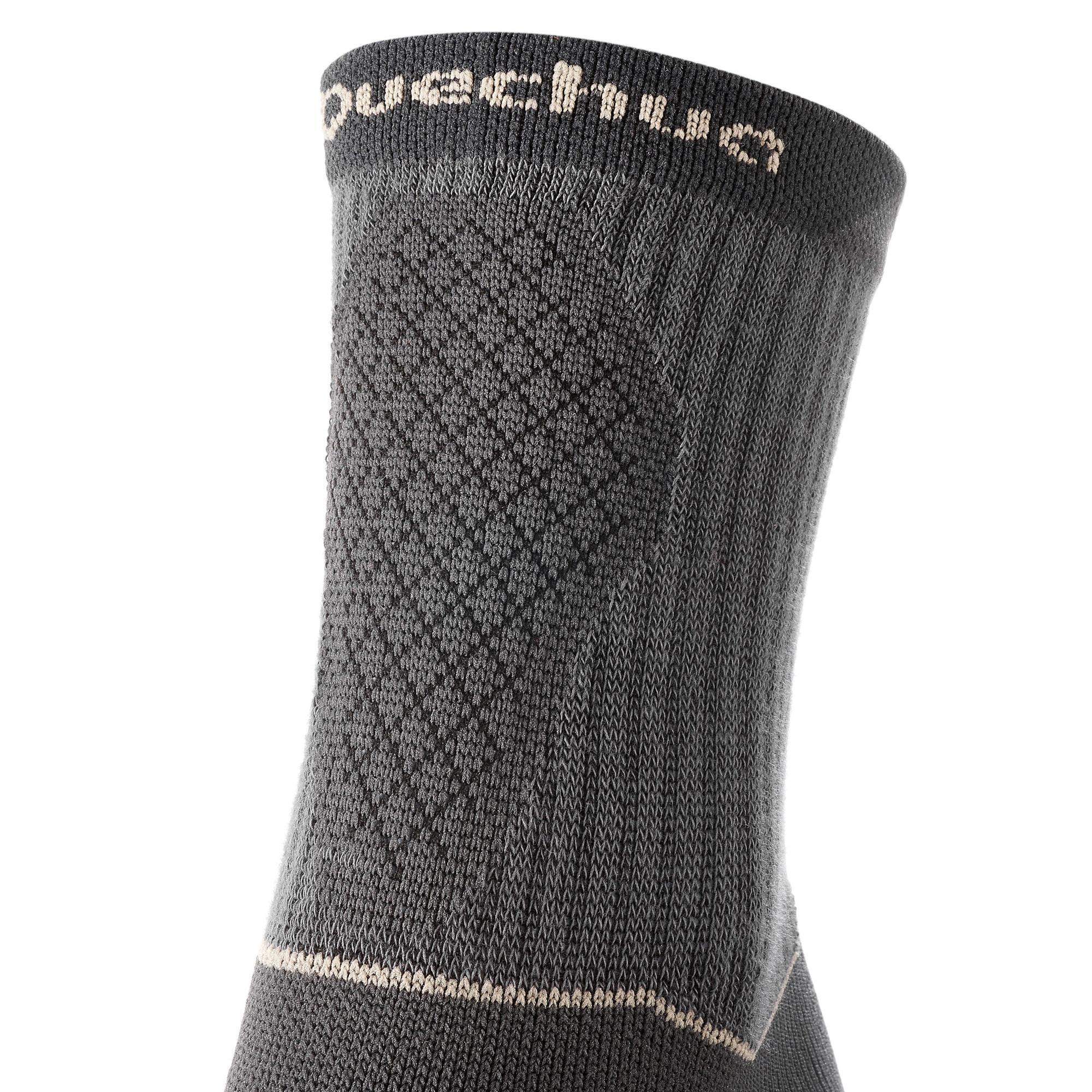 Black hiking socks - NH500 High - X 2 pairs