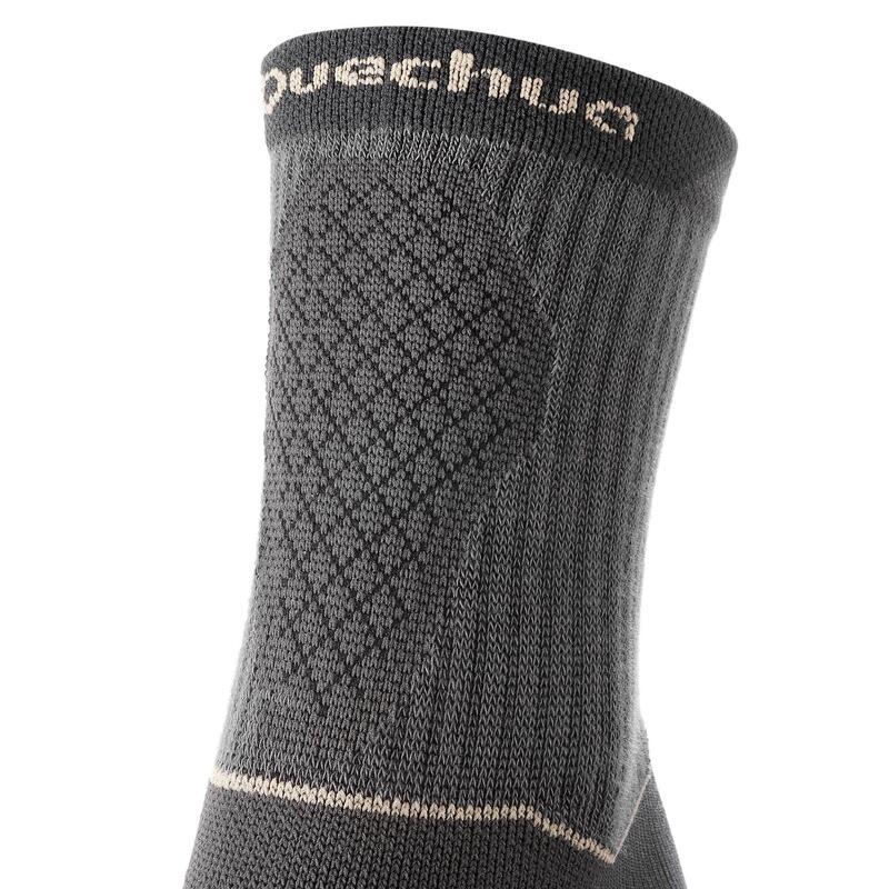 Chaussettes randonnée nature noir - NH500 High - X 2 paires