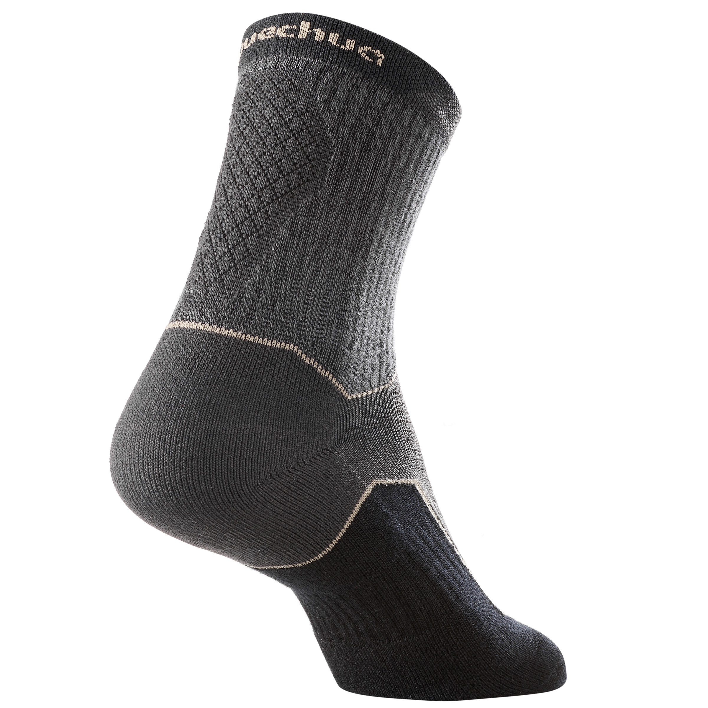 

Country walking socks - NH500 High - X2 pairs - black -  By QUECHUA | Decathlon