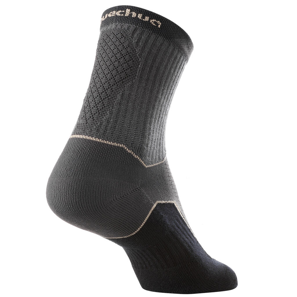 Wandersocken Naturwandern NH500 hoch 2 Paar grau/rosa