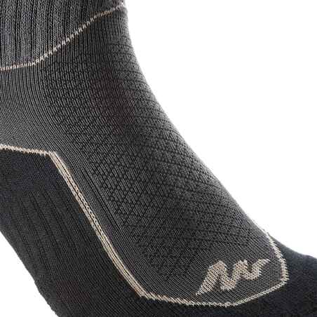 Calcetines Altos de Trekking y Montaña Quechua NH500 2 Pares Gris