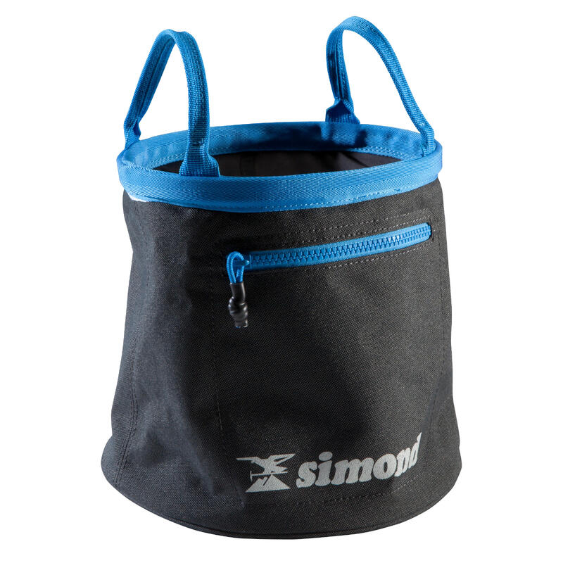 GIPFELHELD® Chalkbag Set blau mit Boulder-Bürste zum Klettern und