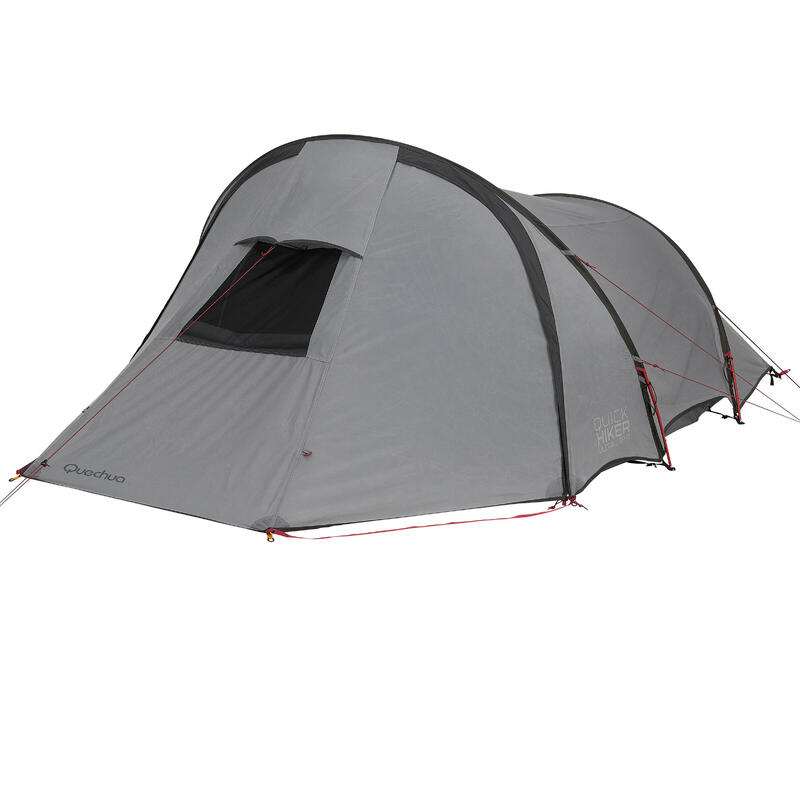 Tente de trekking Quickhiker Ultralight 3 personnes gris clair