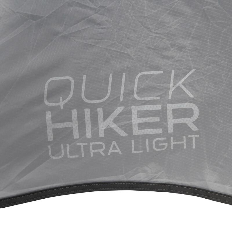 Tente de trekking Quickhiker Ultralight 3 personnes gris clair