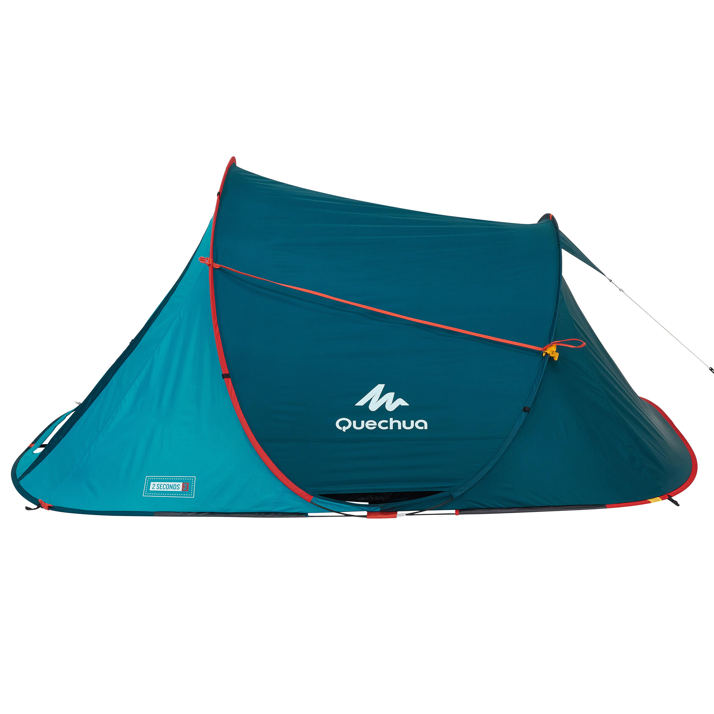 3-Person Camping Tent - 2 Seconds Grey - QUECHUA