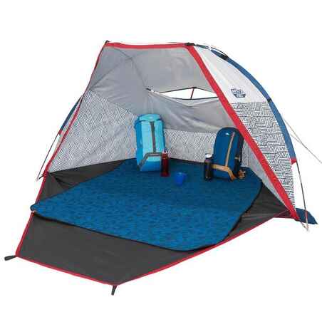 Schutzzelt Camping Arpenaz Compact XL Fresh mit Gestänge für 2 Personen 