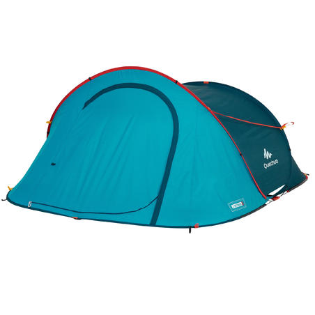 2 SECONDS CAMPING TENT - BLUE - 3 PEOPLE