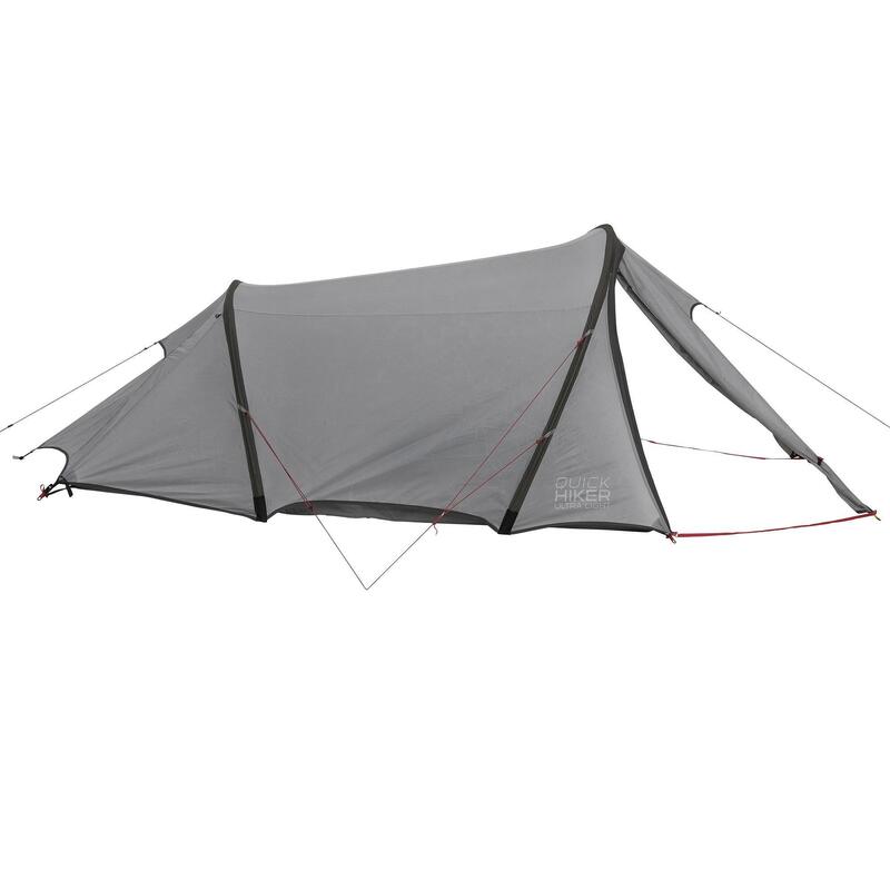 Tente de trekking Quickhiker Ultralight 3 personnes gris clair