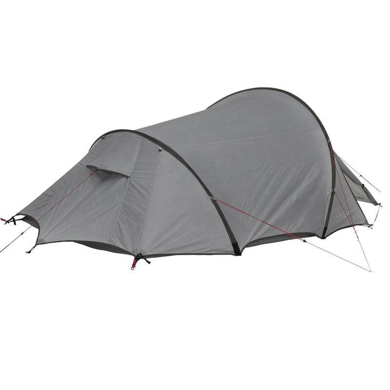 Tente de trekking Quickhiker Ultralight 3 personnes gris clair