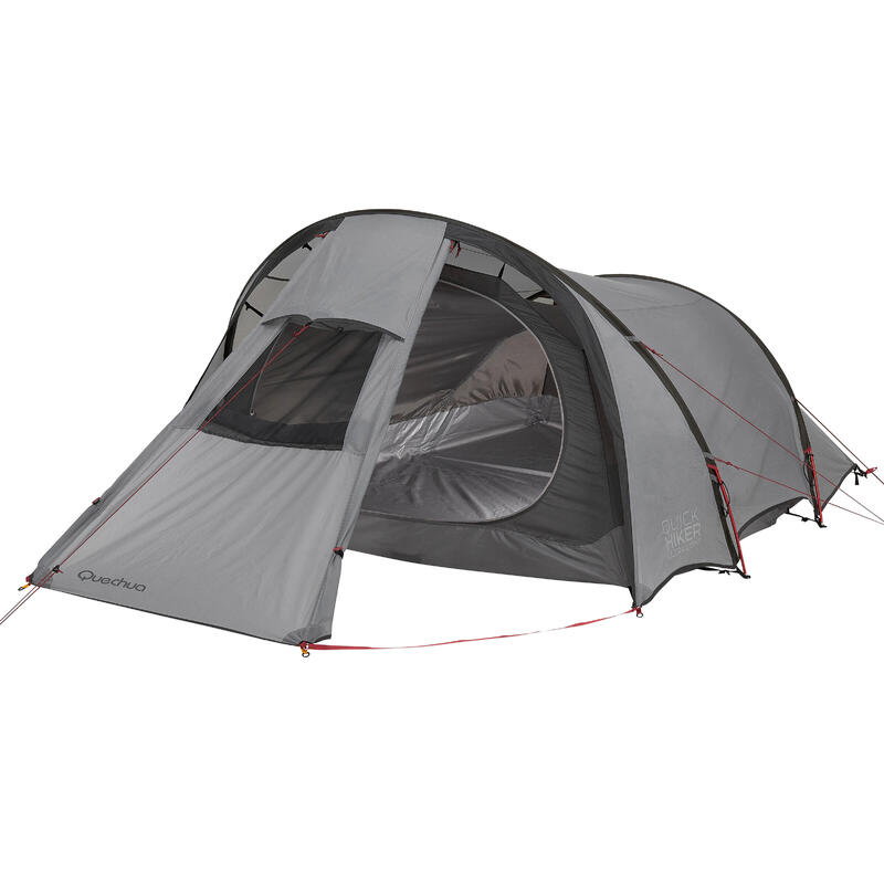 Tente de trekking Quickhiker Ultralight 3 personnes gris clair