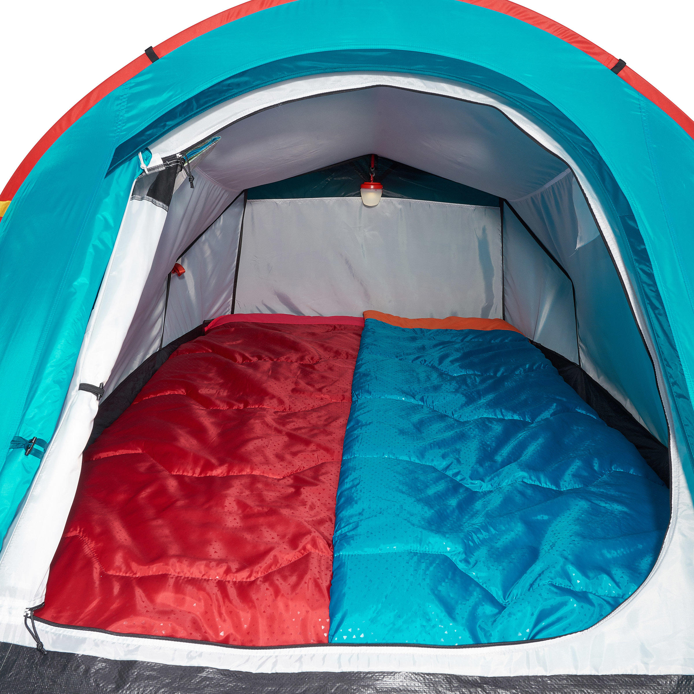 2 Person Camping Tent 2 Seconds Grey Storm Grey‎ Quechua Decathlon