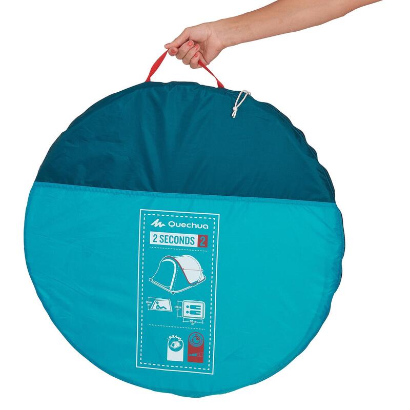 PRODUCTO OCASIÓN: Tienda de Camping Pequeña Quechua 2 Seconds 2 Personas Azul