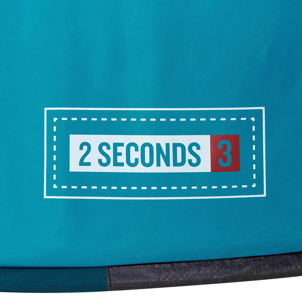 Carpa 2 seconds para 3 personas para camping Quechua azul