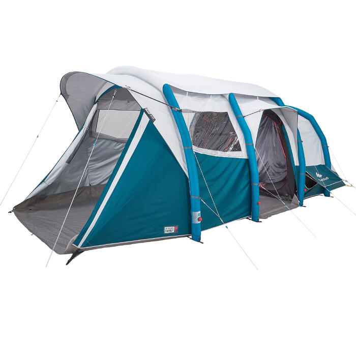 Inflatable Camping Tent Air Seconds 6 3 F B 6 People 3 Bedrooms Quechua Decathlon