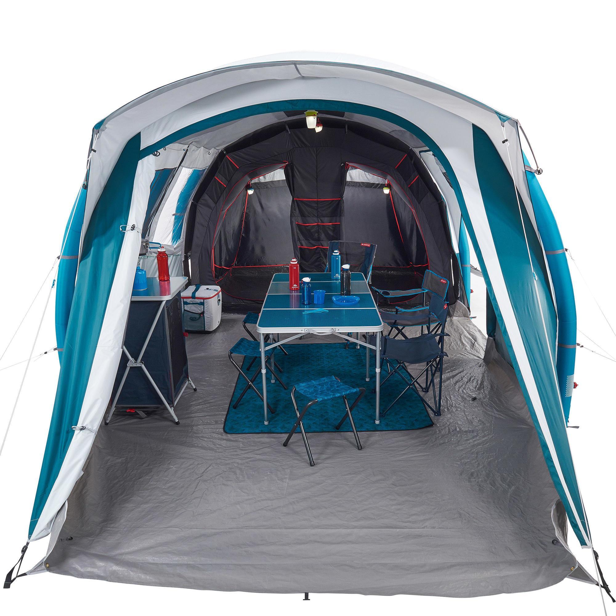 quechua air seconds 6.3 xl fresh & black family camping tent