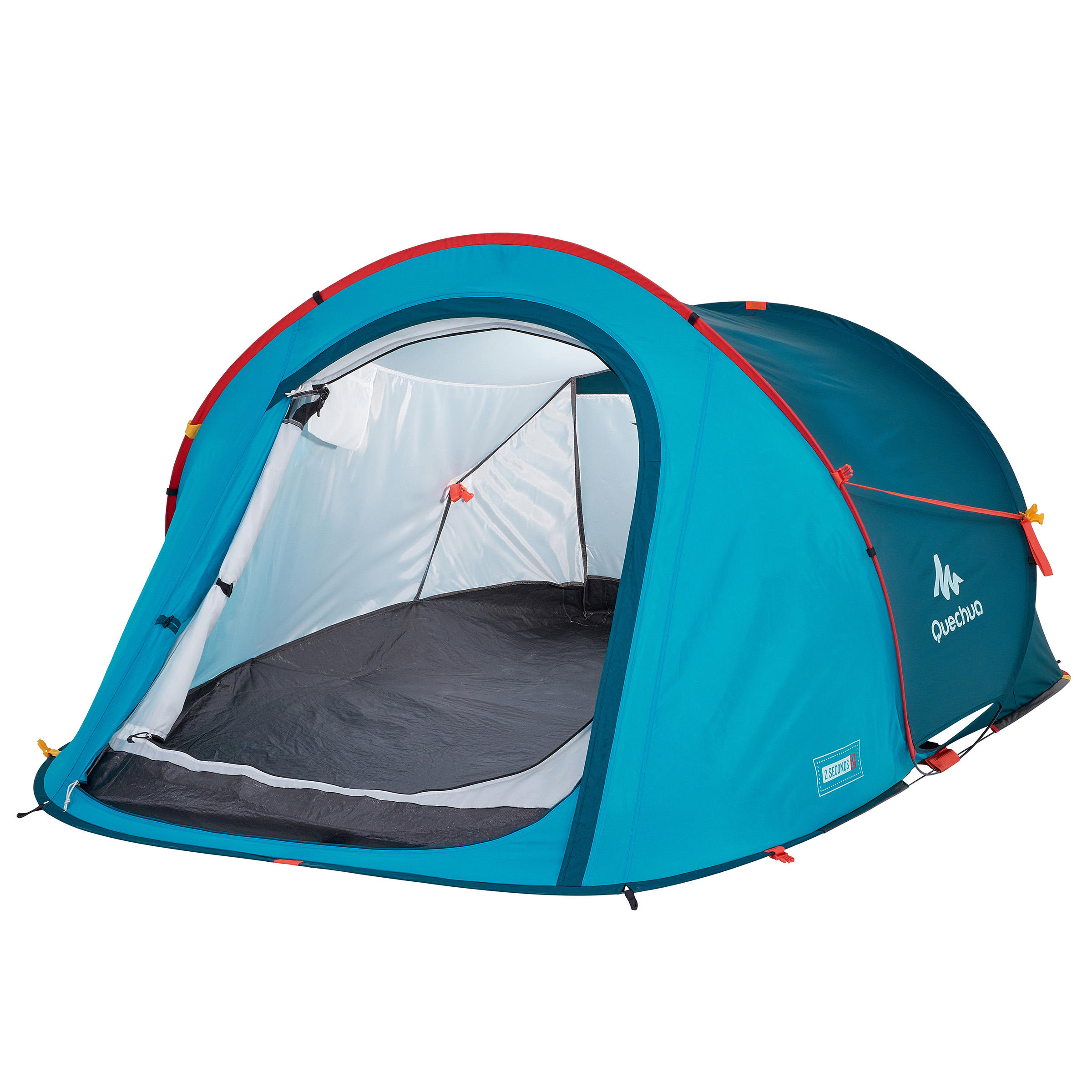 2-Person Camping Tent - 2 Seconds Grey - QUECHUA