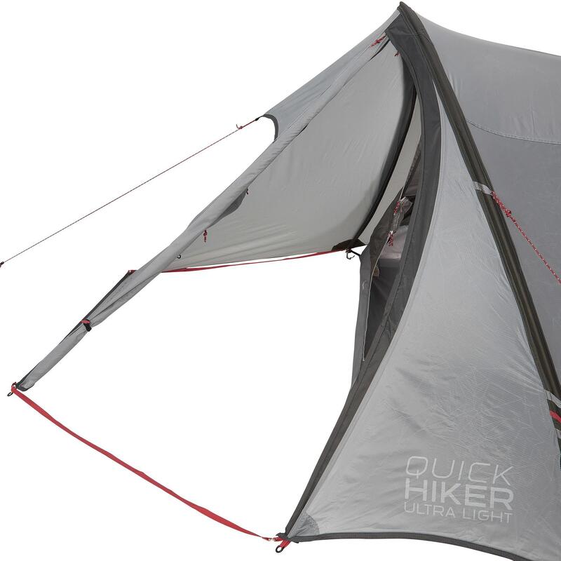 Tente de trekking Quickhiker Ultralight 3 personnes gris clair