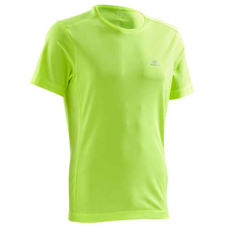 RUN DRY MEN'S RUNNING T-SHIRT - YELLOW