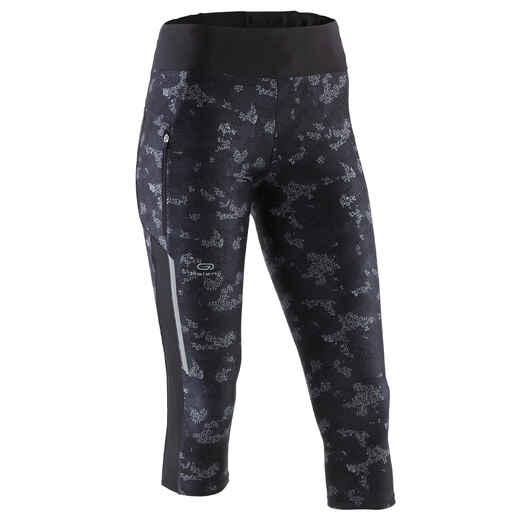 
      RUN DRY + WOMEN'S RUNNING CROPPED BOTTOMS - CAMO/BLACK
  