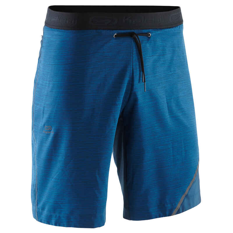 Kalenji Dry+ Men's Running 2-in-1 Shorts With Boxer - Blue