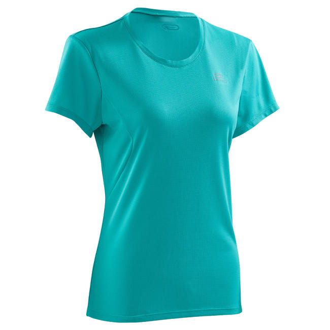 RUN DRY WOMEN'S RUNNING T-SHIRT - GREEN