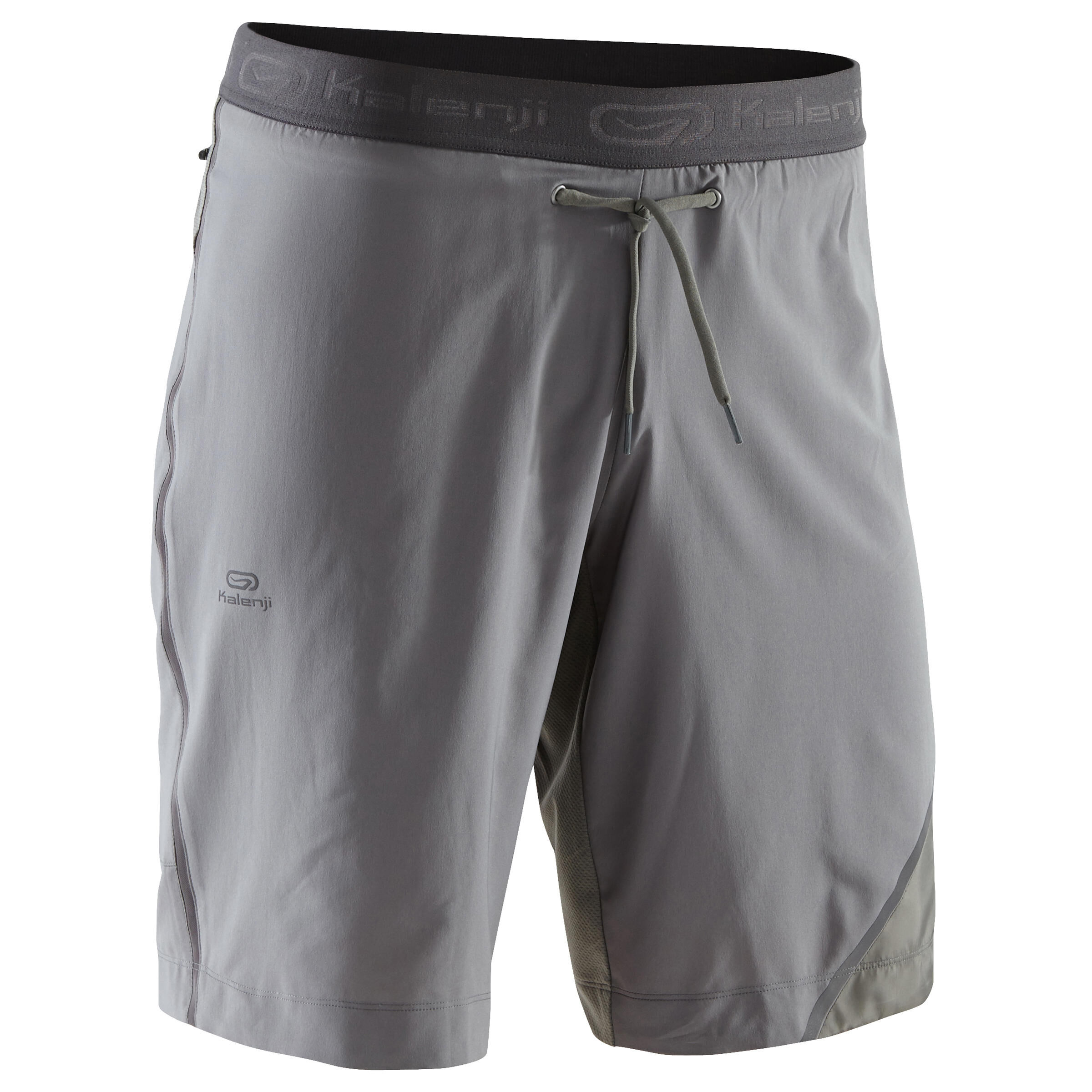 KALENJI RUN DRY+ MEN'S RUNNING SHORTS - KHAKI