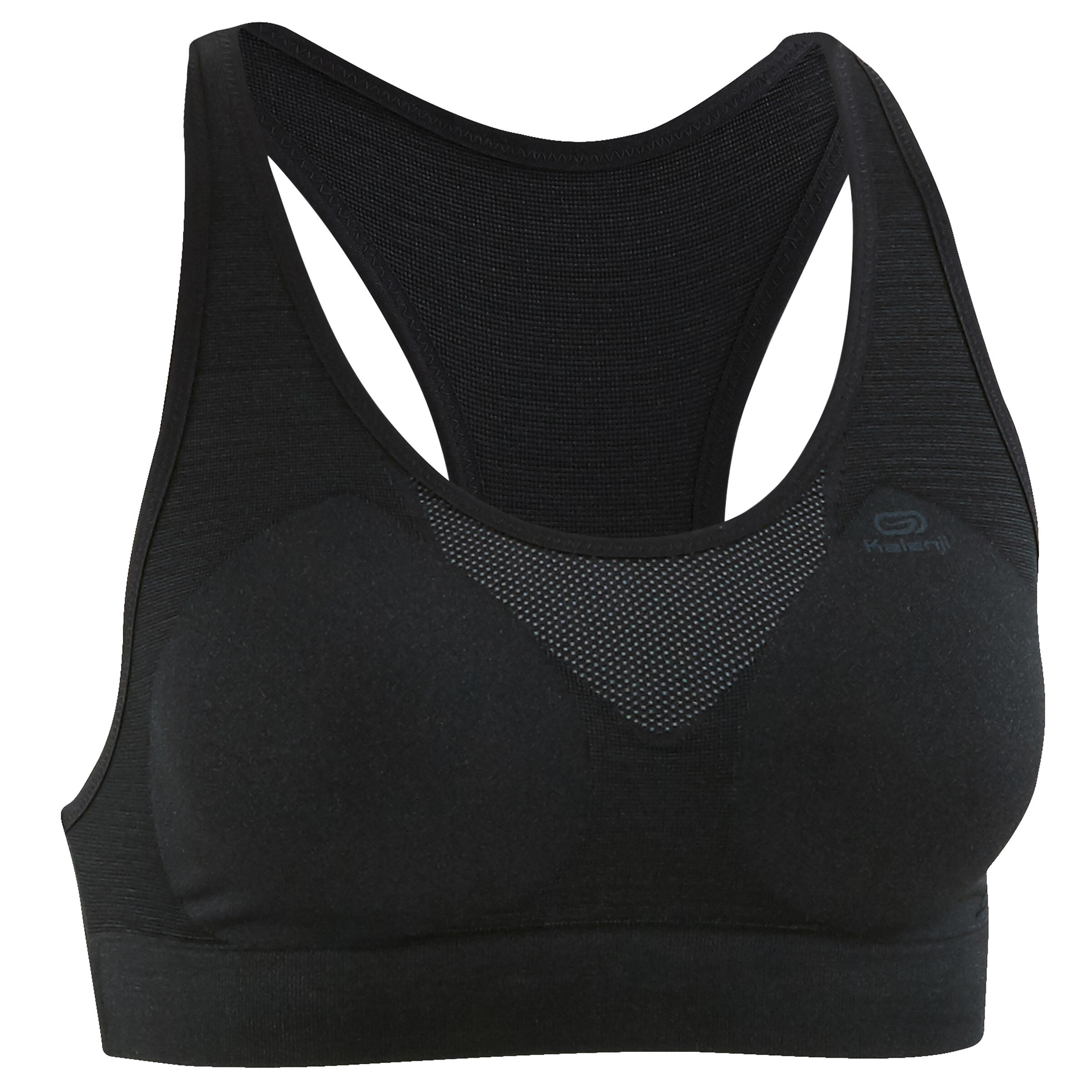 BASIC RUNNING SPORTS BRA BLACK - Decathlon