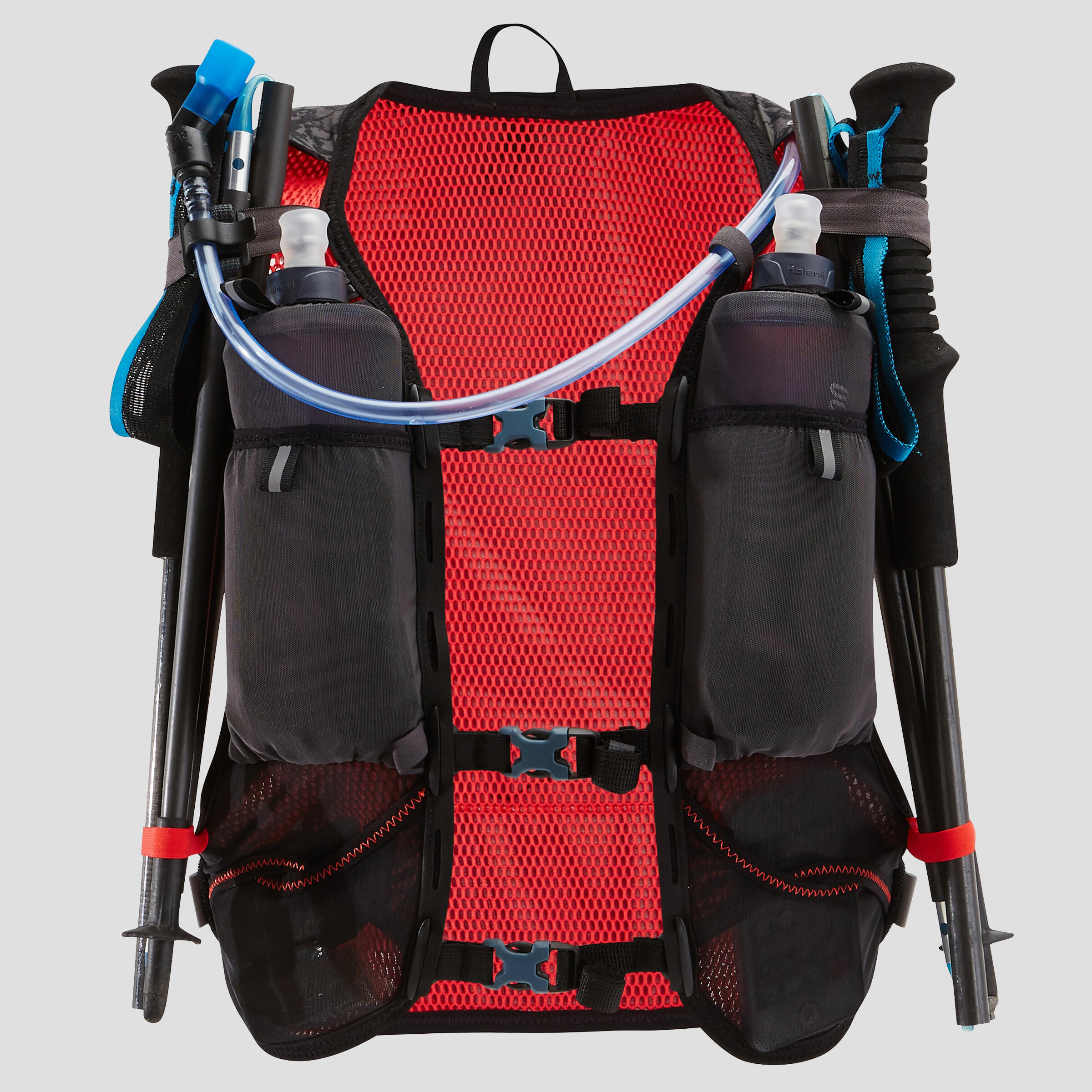 10L TRAIL RUNNING BAG UNISEX BLACK AND RED