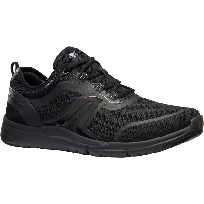 Black walking shoes for men|Soft 540 men full black - Decathlon.in