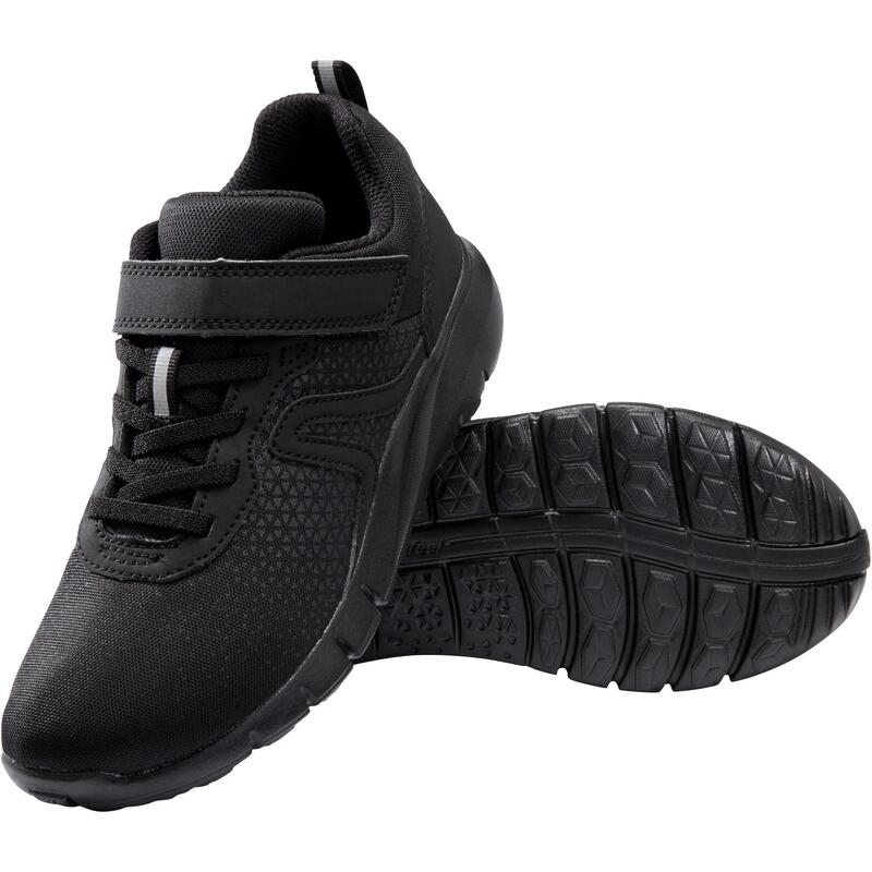 Sportschuhe Kinder Klettverschluss leicht - Soft 140 schwarz