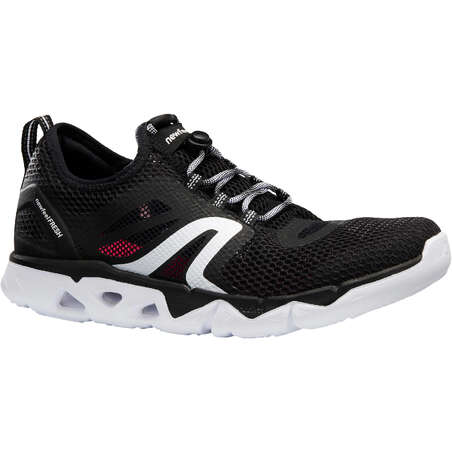 Chaussures marche sportive femme PW 500 Fresh noir / blanc