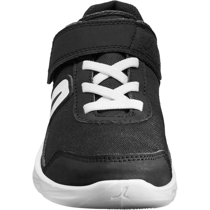 Çocuk Siyah Cırt Cırtlı Spor Ayakkabı PW 100