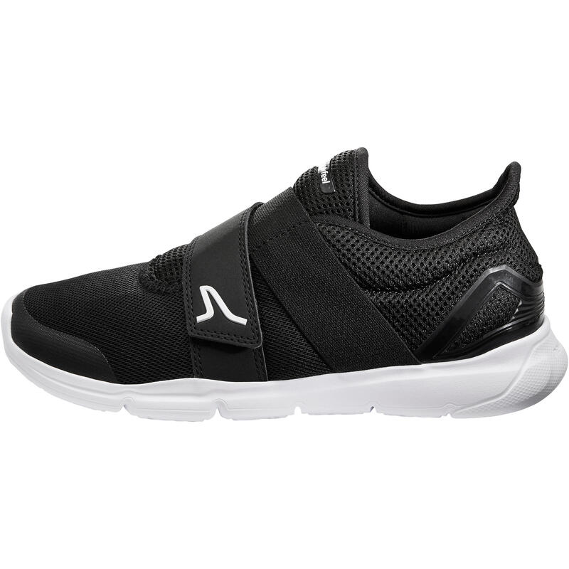 Chaussures marche sportive femme Soft 180 Strap noir / blanc