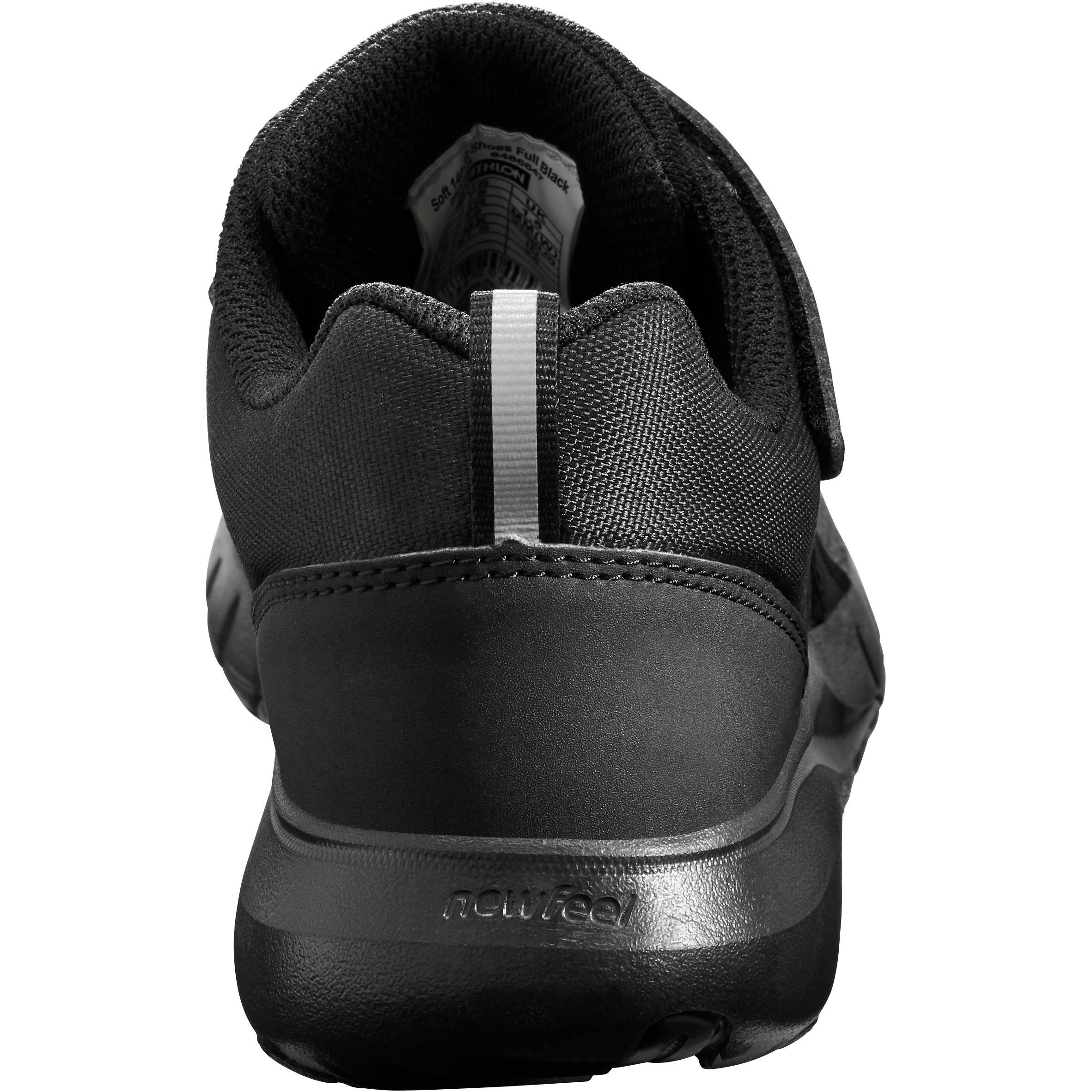 Kids' lightweight and waterproof rip-tab shoes, black 3/7