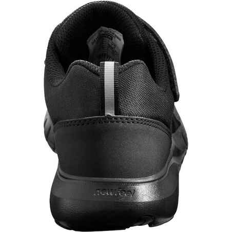 Kids' lightweight and waterproof rip-tab shoes, black