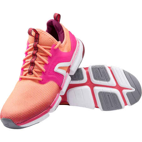 حذاء المشي الرياضي للسيدات PW 590 Xtense- مرجاني وردي