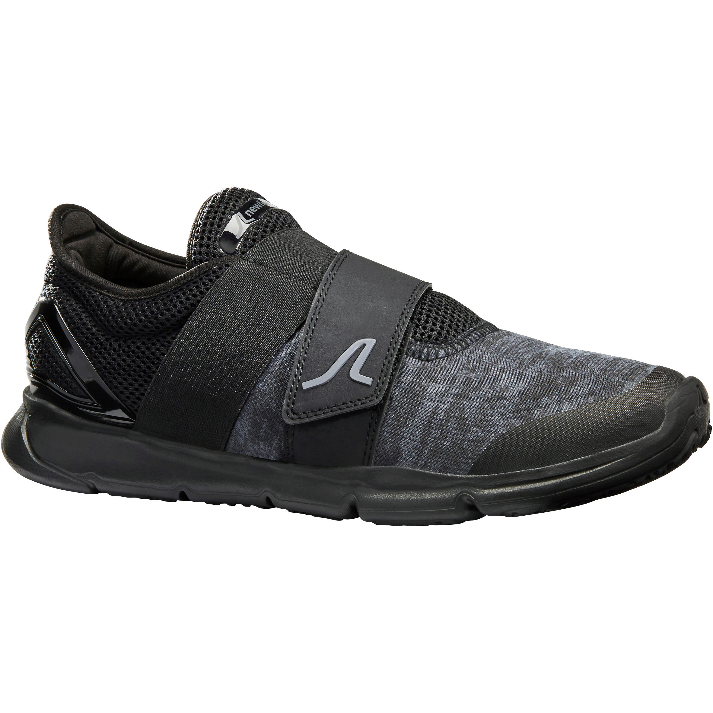 Soft 180 Strap Men's Urban Walking Shoes - Black - Decathlon