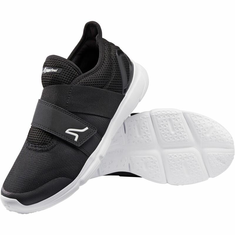 Zapatillas Caminar Soft 180 Strap Mujer Negro/Blanco