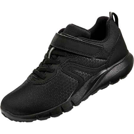 حذاء خفيف بشريط ذاتي اللصق للأطفال - أسود