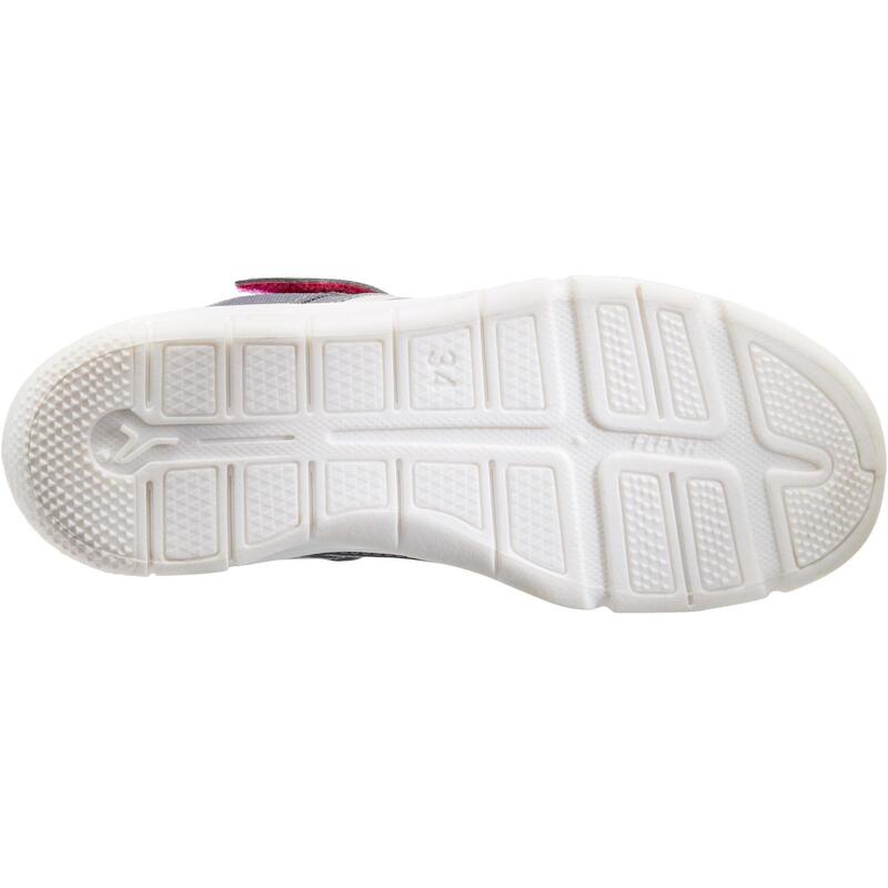 Zapatilla marcha con tira adherente Niños PW 100 gris
