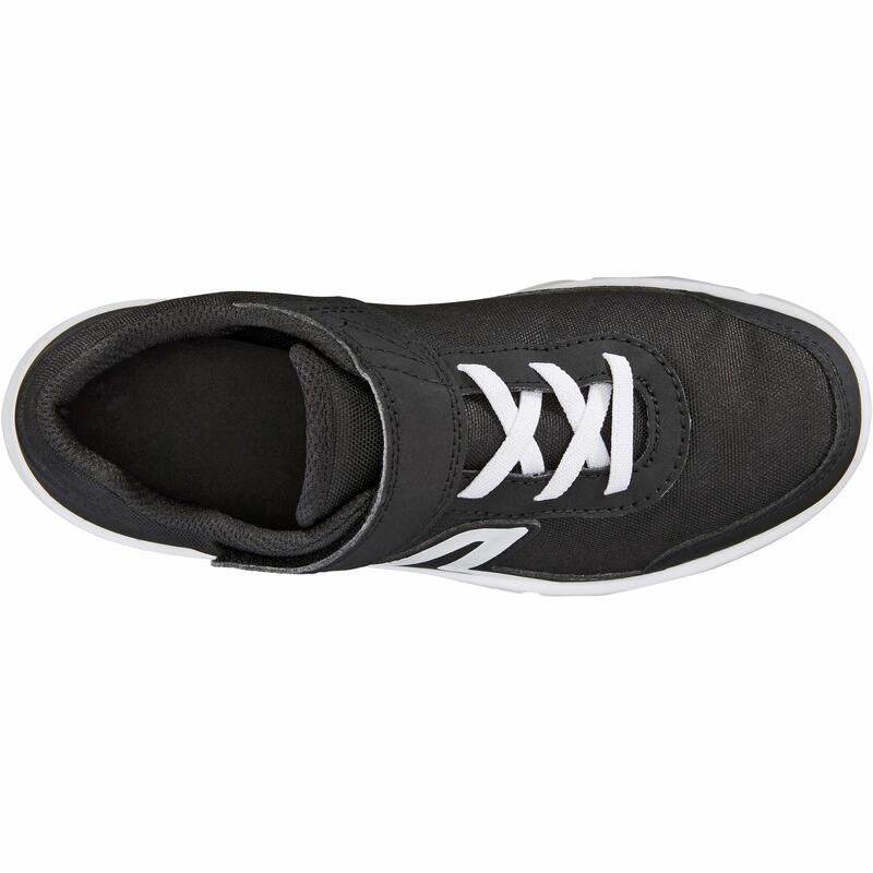 Sneakers met klittenband voor kinderen PW 100 JR zwart
