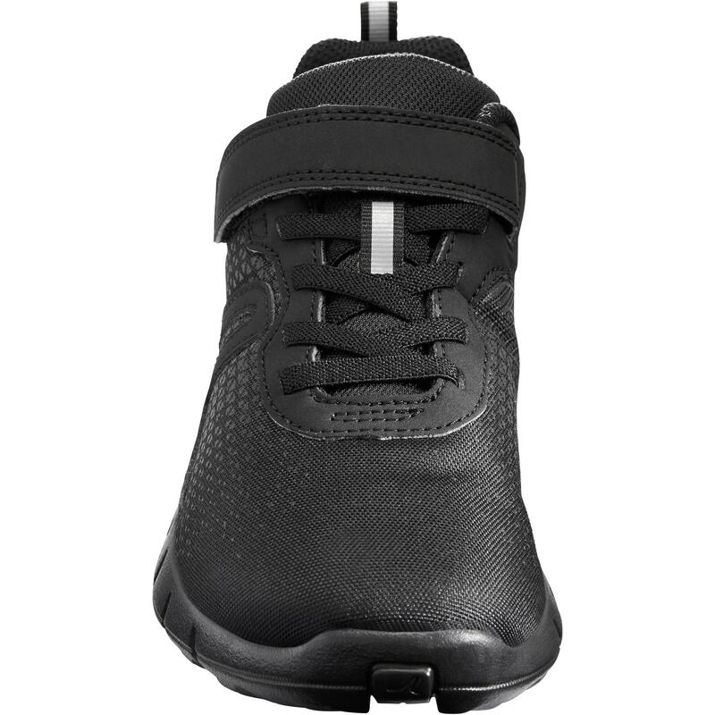 Sportschuhe Kinder Klettverschluss leicht - Soft 140 schwarz